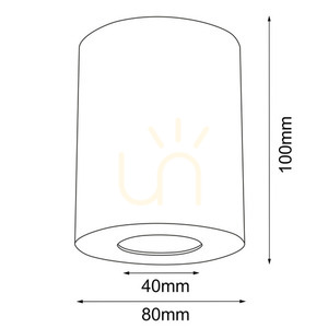 Plafond Antigo Point H 80 vit GU10 100 mm 1257 small 1