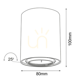 Plafond Antigo Point svart GU10 10 cm 1258 small 1
