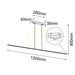 Pendellampa Antigo Slim svart LED 120 cm 3000K 5000 small 1