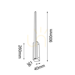 Vägglampa Antigo Slim W 90 svart LED 4000K 4022 small 1