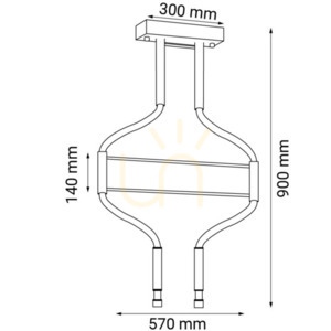 Pendellampa Antigo Alha S 2 svart LED 57 cm 9052 small 1