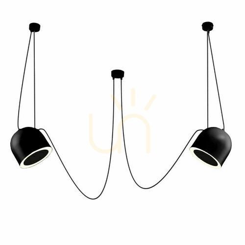 Kontrollera Pendellampa Antigo DOBO 2 svart stål 80 cm LED E14 9036