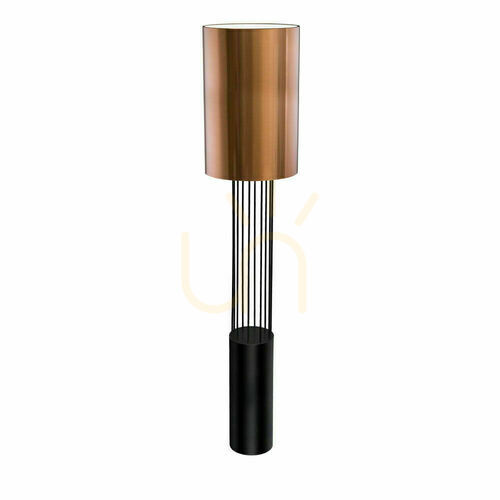 Kontrollera Golvlampa Antigo IHI svart/koppar stål 189 cm 9475