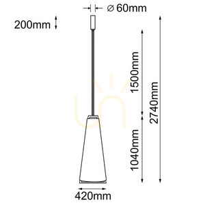 Pendellampa Antigo Ponte 42 svart tyg LED 3000K 5051 small 1