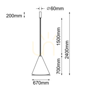 Pendellampa Antigo Ponte svart 67 cm LED 3000K 5047 small 1