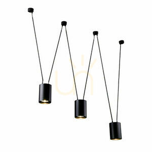 Pendellampa Antigo VIWIN 3 svart stål 3000 mm LED ES111 9022 small 0