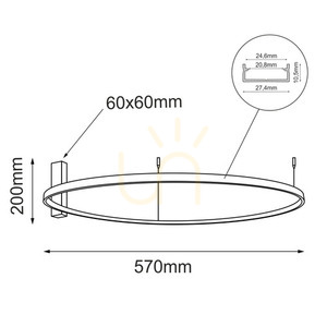 Plafond Antigo Agari svart LED 57 cm 4000K 1332 small 1