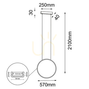Pendellampa Antigo Agaro guld 57 cm LED 3000K 5304 small 1