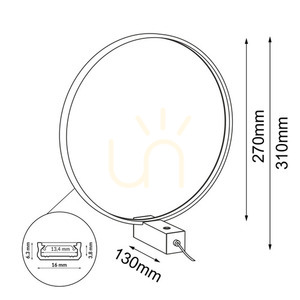 Bordslampa Antigo Agaro svart LED 31 cm aluminium stål plexiglas 2000 small 1
