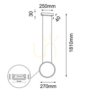 Pendellampa Antigo Agaro guld 27 cm LED 3000K 5316 small 1