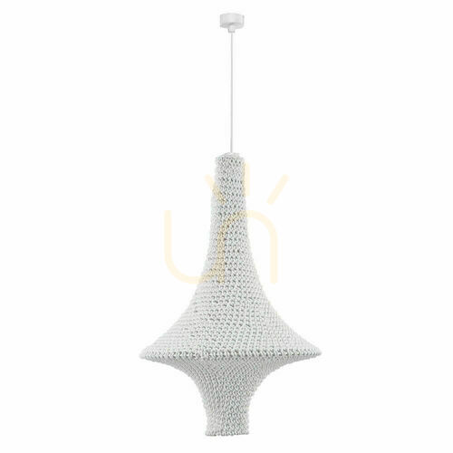 Kontrollera Pendellampa Antigo Alda L vit 50 cm stål bomull 5116