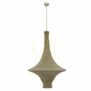 Pendellampa Antigo Alda L beige bomull/stål 50 cm 5119 small 0