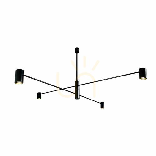 Kontrollera Pendellampa Antigo Dakata 4 svart LED MR11 124,5 cm 5636