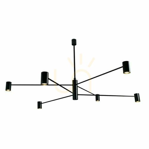Kontrollera Pendellampa Antigo Dakata 6 svart LED MR11 124,5 cm 5638