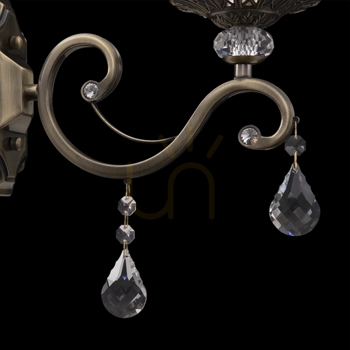 Kontrollera Vägglampa ljusarm GRACE RC247-WL-01-R Maytoni, brons, kristallprismor, E14