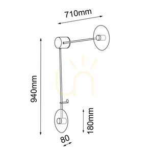 Vägglampa Antigo Furano L svart 94 cm LED MR11 2-ljus 4035 small 1
