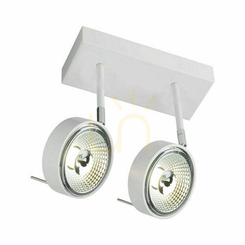 Kontrollera Spotlight Antigo Fussa 2 vit LED ES111 25 cm 7228