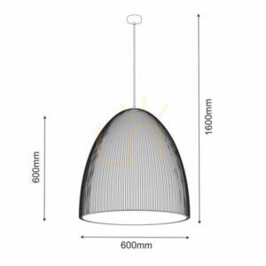 Pendellampa Antigo Gandra 60x60 svart LED E27 5027 small 1