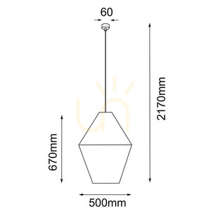 Pendellampa Antigo Hagata grå 50 cm E27 stål bomull 5125 small 1