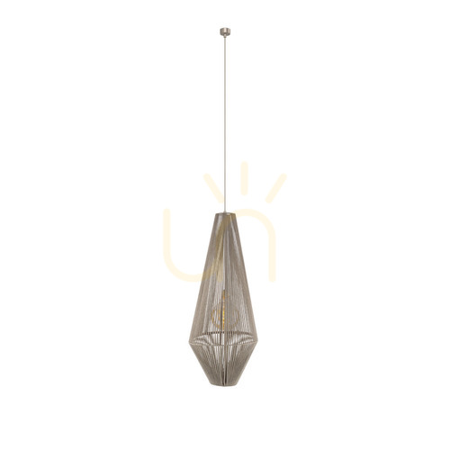 Kontrollera Pendellampa Antigo Hagata 3 beige 30 cm stål bomull 5129