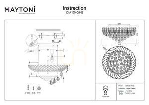 Plafond KAROLINA DIA120-09-G Maytoni small 6