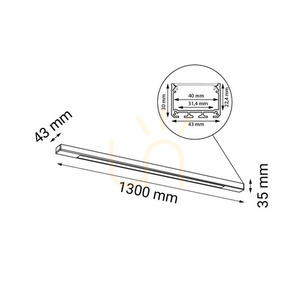 Plafond Antigo Hakoda vit LED 130 cm 4000K 8655 small 1