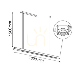 Pendellampa Antigo Hakoda vit LED 130 cm 8657 small 1