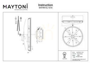 OTTILIA ljuskrona DIA700-CL-12-G Maytoni small 5
