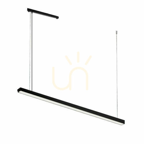 Kontrollera Pendellampa Antigo Hiate Line svart LED 150 cm 4000K 1854