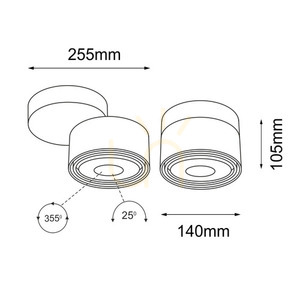 Plafond Antigo Himi svart 14 cm LED ES111 1121 small 1