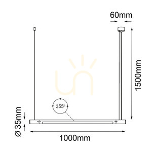 Pendellampa Antigo Ibara Z svart LED T5 100 cm 5053 small 1