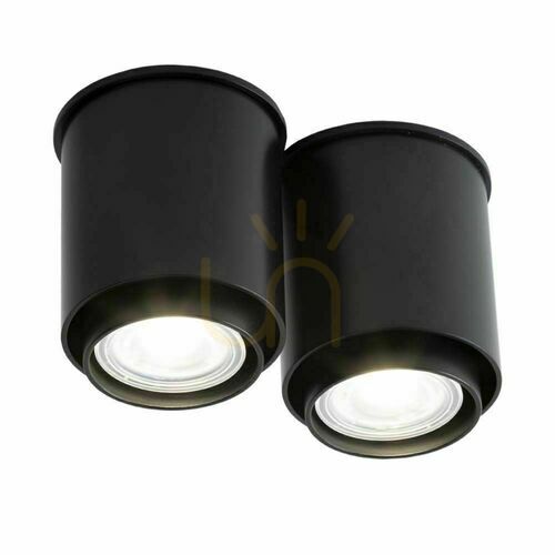 Kontrollera Plafond Antigo Iga 2 svart GU10 95 mm 1116