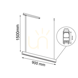 Pendellampa Antigo Isaseki vit LED 90 cm 3000K 1945 small 1
