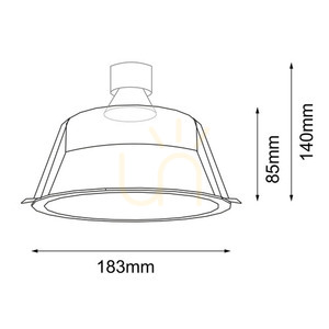 Infälld lampa Antigo Kami vit LED ES111 18,3 cm 7379 small 1