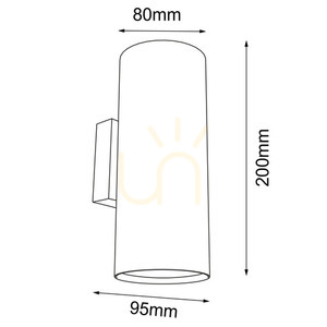 Vägglampa Antigo Kobe K svart stål 20 cm LED GX53 4041 small 1