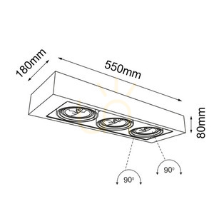 Plafond Antigo Koga 3 svart LED ES111 55 cm 1154 small 1