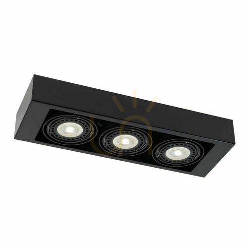 Kontrollera Plafond Antigo Koga 3 svart LED ES111 55 cm 1154