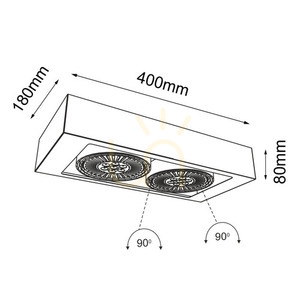 Plafond Antigo Koga 2 vit LED ES111 40 cm 7121 small 1