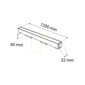 Spotlight Antigo Komatsu magnetisk LED svart 120 cm 3000K 6589 small 1