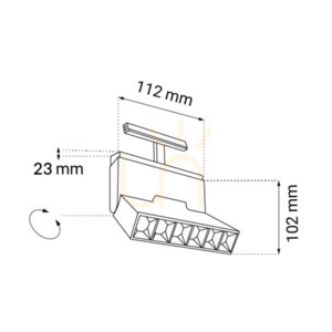 Spotlight Antigo Komatsu Dot Move magnetisk LED vit 112 mm 6598 small 1