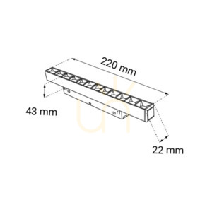 Spotlight Antigo Komatsu magnetisk vit 220 mm 12W LED 3000K 6645 small 1