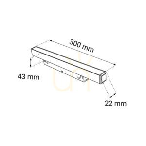 Spotlight Antigo Komatsu magnetisk svart 300 mm LED 4000K 6542 small 1