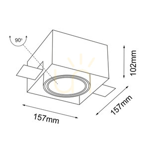 Inbyggd armatur Antigo Komoro vit LED ES111 15,7 cm 7322 small 1