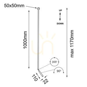 Spotlight Antigo Kosame R1 svart 117 cm LED G9 7794 small 1