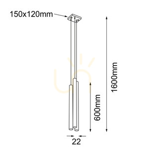 Pendellampa Antigo Kosame 3 svart LED G9 600 mm 7846 small 1