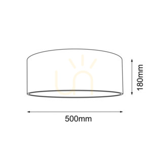 Plafond Antigo Lamego grå 50 cm E27 tyg stål 1086 small 1