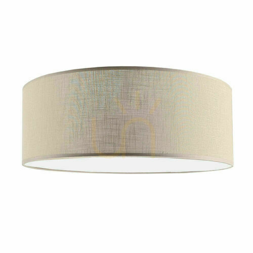 Kontrollera Plafond Antigo Lamego beige tyg stål 50 cm E27 LED 1087