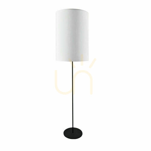 Kontrollera Golvlampa Antigo Lamego vit 170 cm E27 stål/tyg