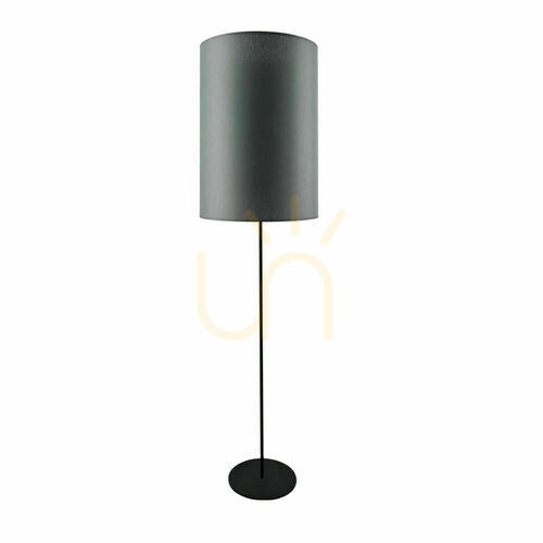 Kontrollera Golvlampa Antigo Lamego grå 170 cm E27 stål/tyg