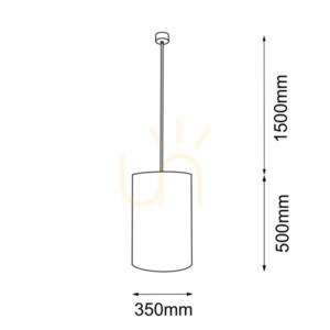 Pendellampa Antigo Lamego I Z vit tyg/stål 35 cm LED E27 5190 small 1